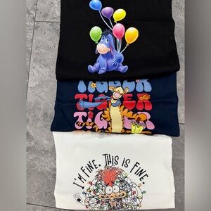 Black Eeyore tote, navy tigger, and anxiety bag